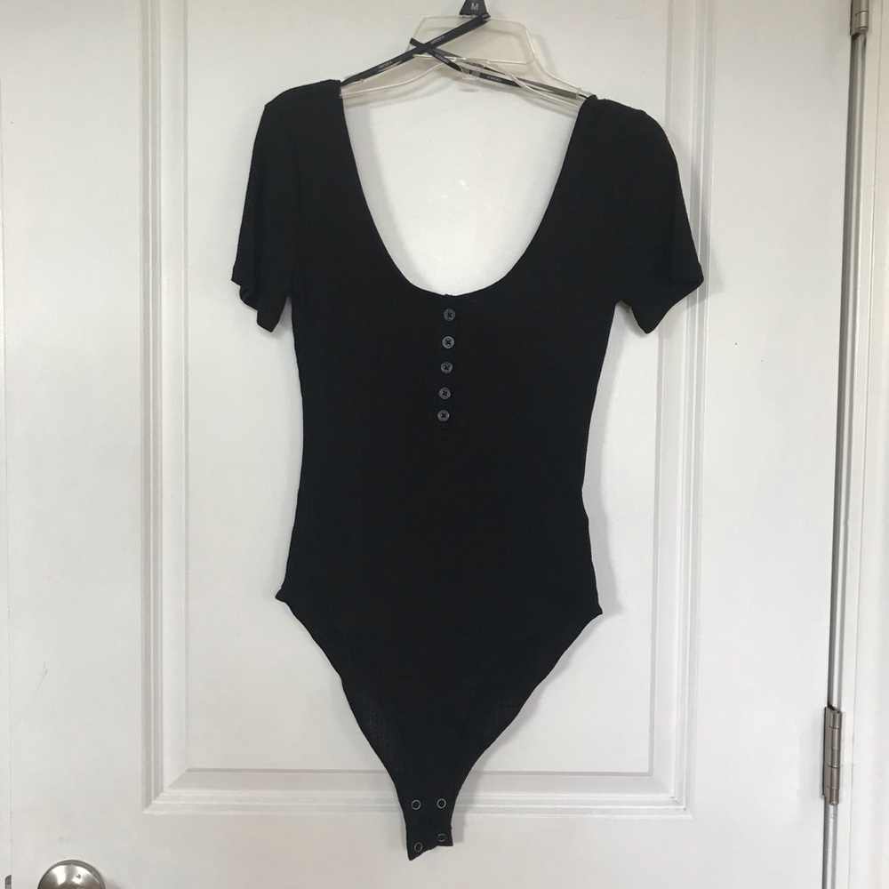 Black ribbed bodysuit NWT